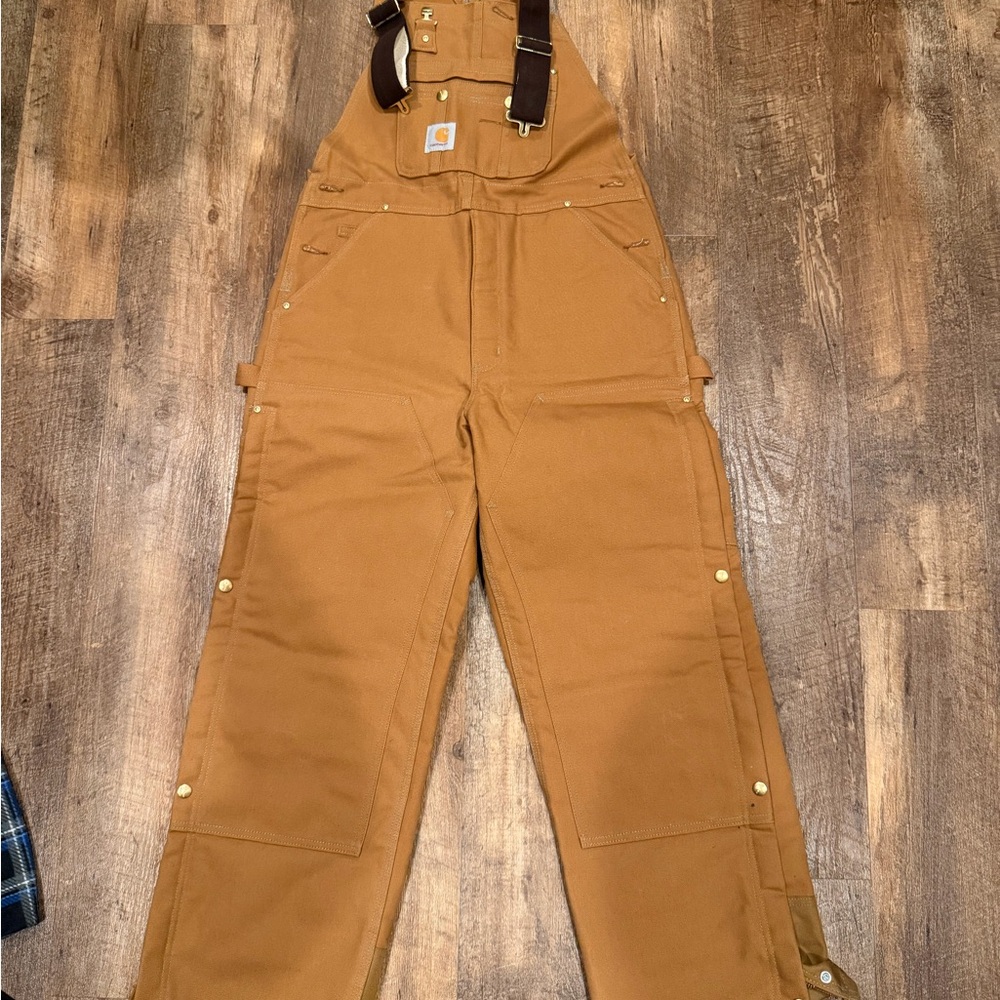 Carhartt Brown and Red Lined Duck Jacket